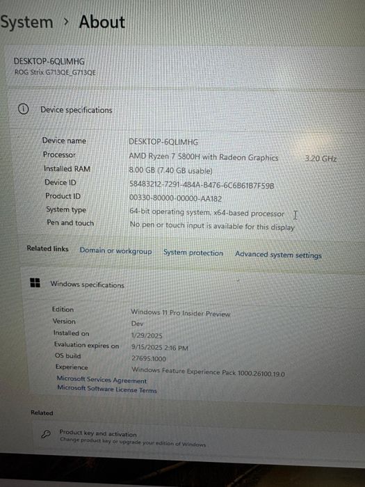 Laptop Asus G17 Amanet BKG