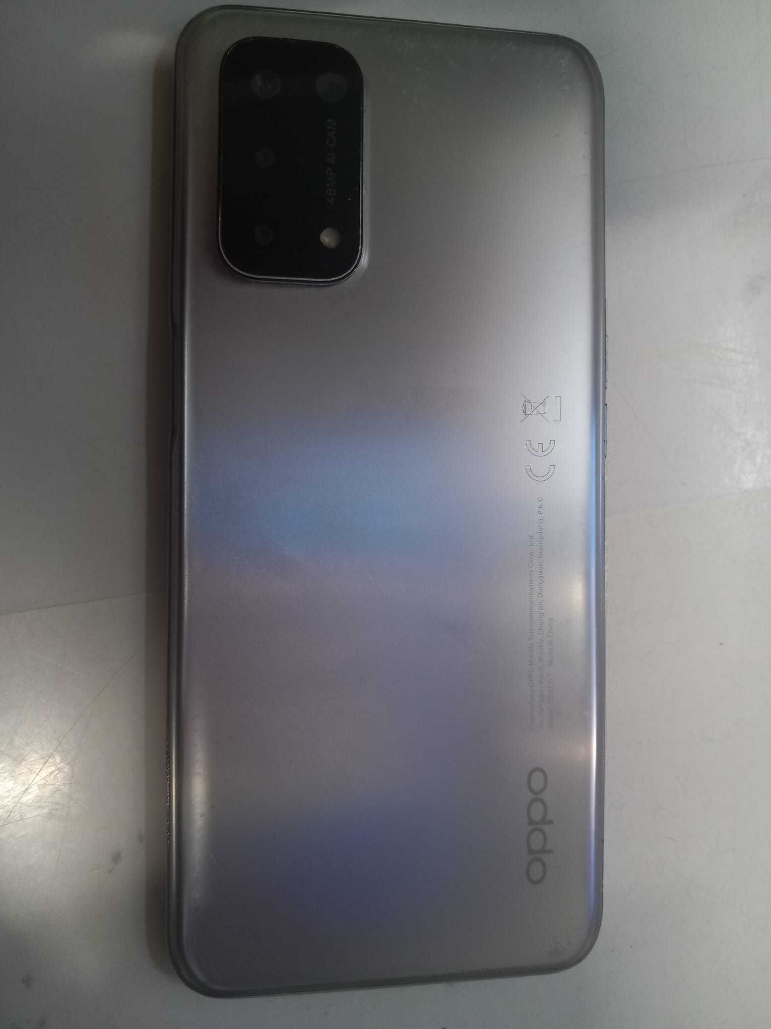 Telefon mobil Oppo A74, Dual SIM, 128GB, 6GB RAM, 5G, Argintiu