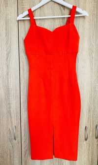 Оранжева рокля Trendyol