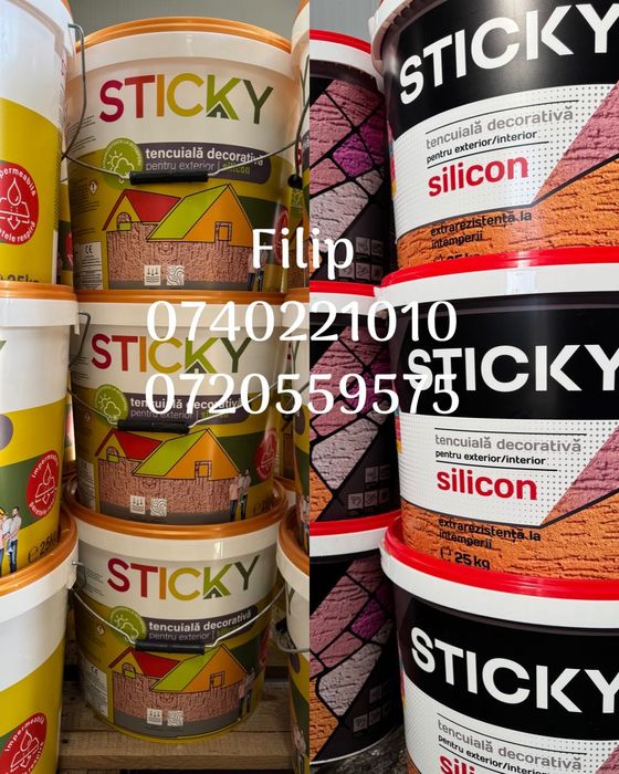 Sticky- Tencuiala Decorativa cu Silicon - Pret bomba!