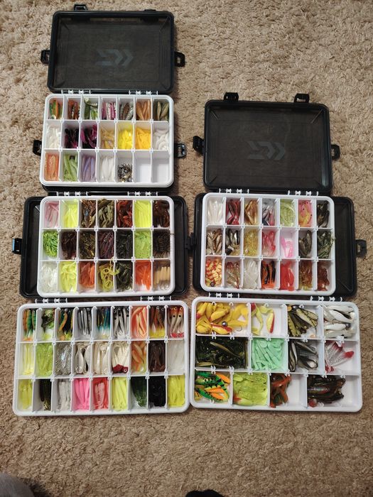 Lot gume, twistere pescuit biban, păstrăv, clean