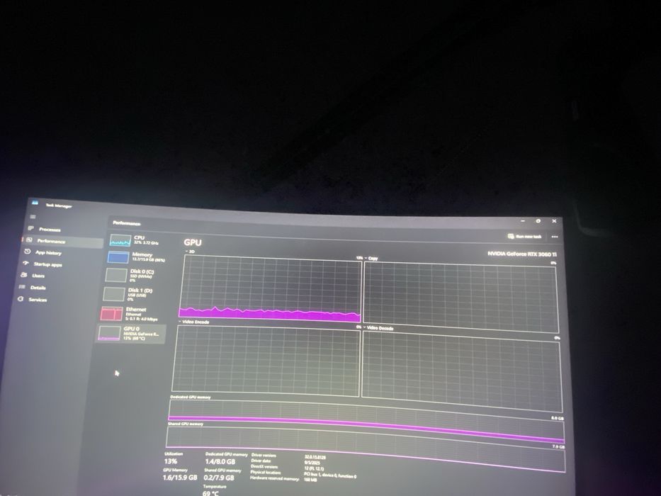 acer nitro 50 rtx 3060 ti i7 11700F 16GB ram