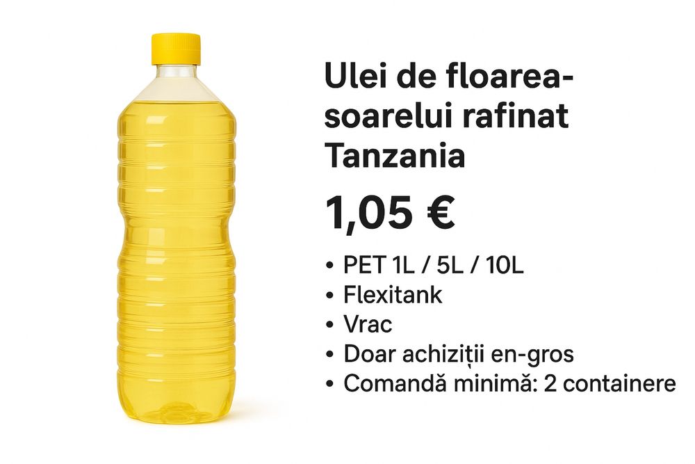 Ulei de floarea-soarelui rafinat (en-gros)