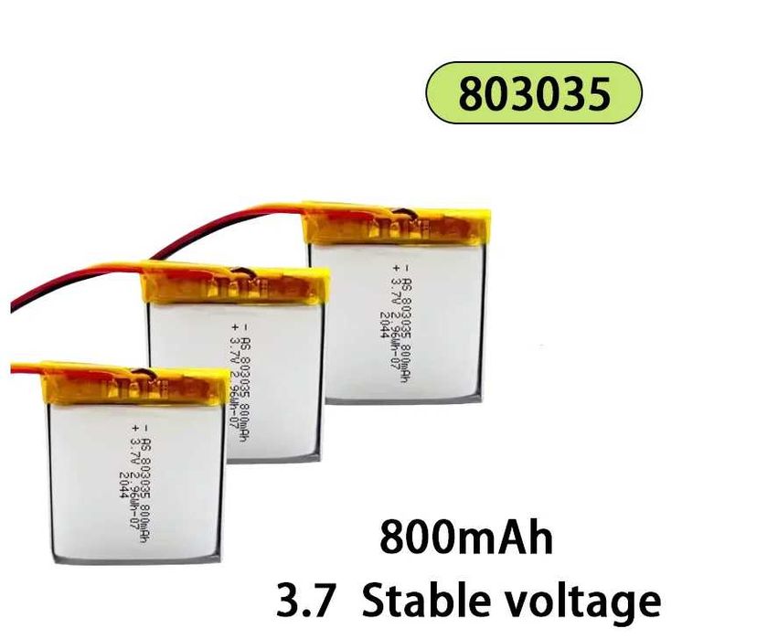 Литиево-полимерна батерия 3.7V 800mAh (модел 803035)