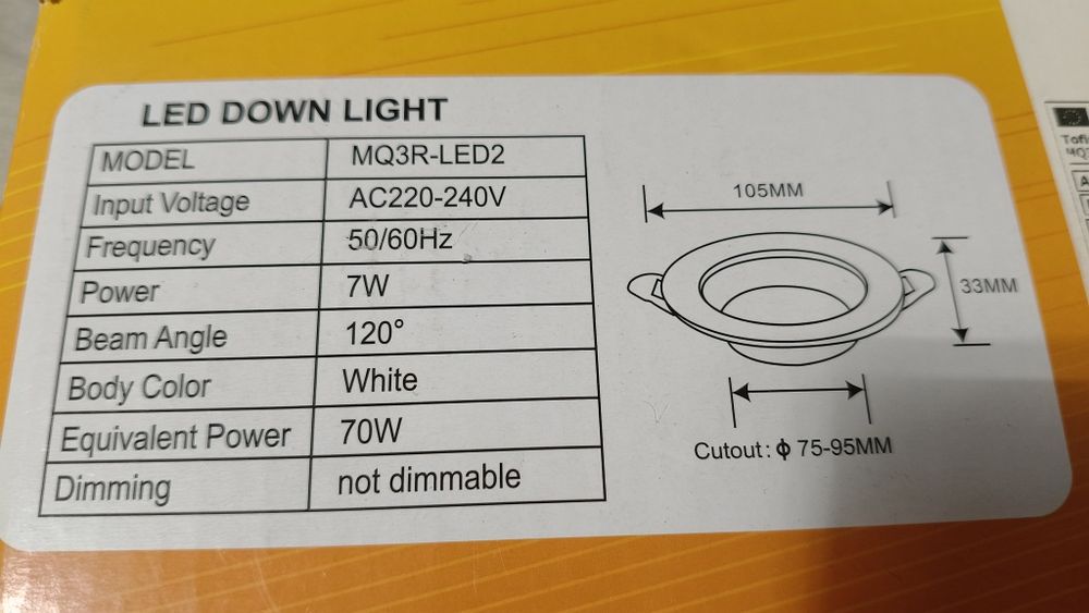 Spoturi LED încastrate rigips 7W