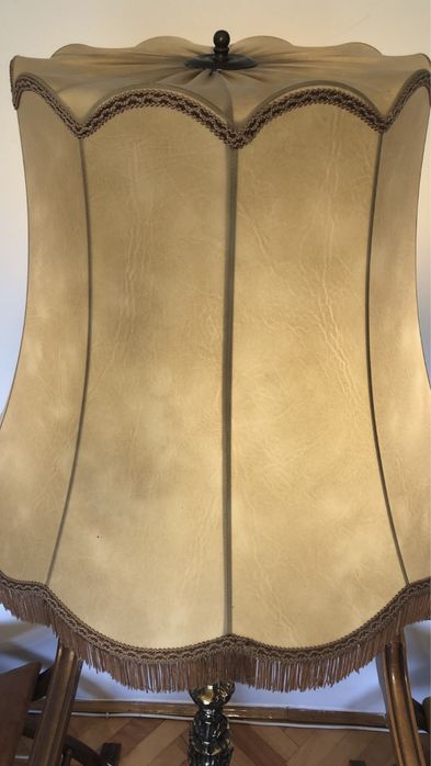 Lampadar englezesc din bronz masiv,cu abajur,intrerupator
