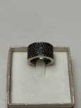 INEL AUR alb 18K + 192 Diamante Negre = 4CT - Tip Verigheta - 16.4g. !