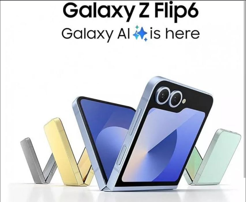 Samsung Z flip 6 de culoare mint - NOU cu 12 GB RAM și 256 ROM