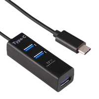 USB Хъб Type C U2.0 DigitalOne SP00531 -3 изхода и кардрийдър MicroSD