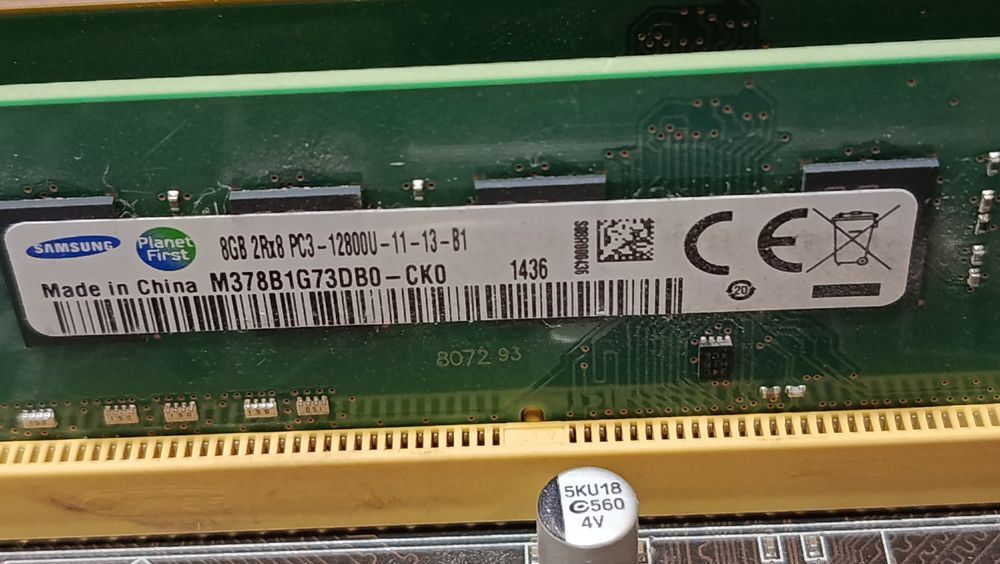 Оперативка Samsung ddr3 1x8gb ddr 1600mhz