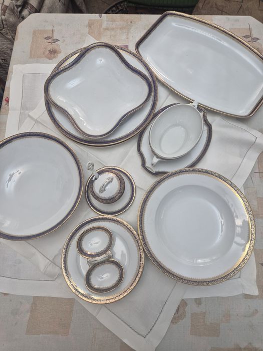 Serviciu porțelan H&C Selb Bavaria cobalt aur