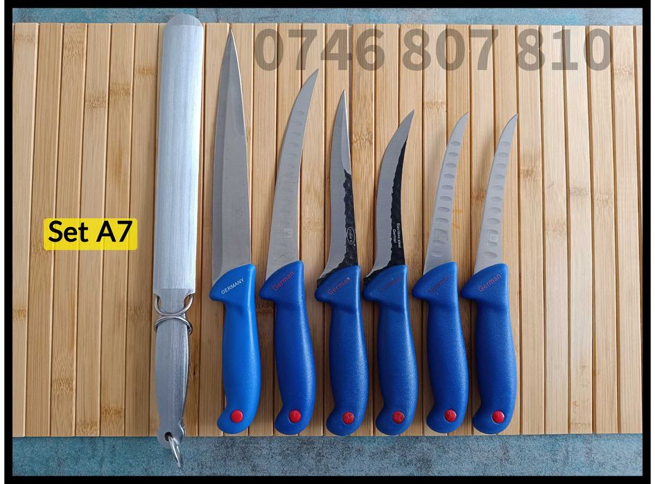 Set Complet Cuțite Măcelărie Inox Germany 7 Piese  *Transport Gratuit*