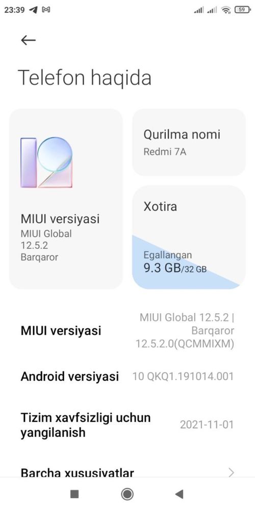 Redmi7A 32gb kok ideal