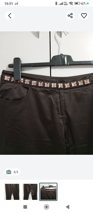 Pantaloni din satin, mari,  mărimea 42