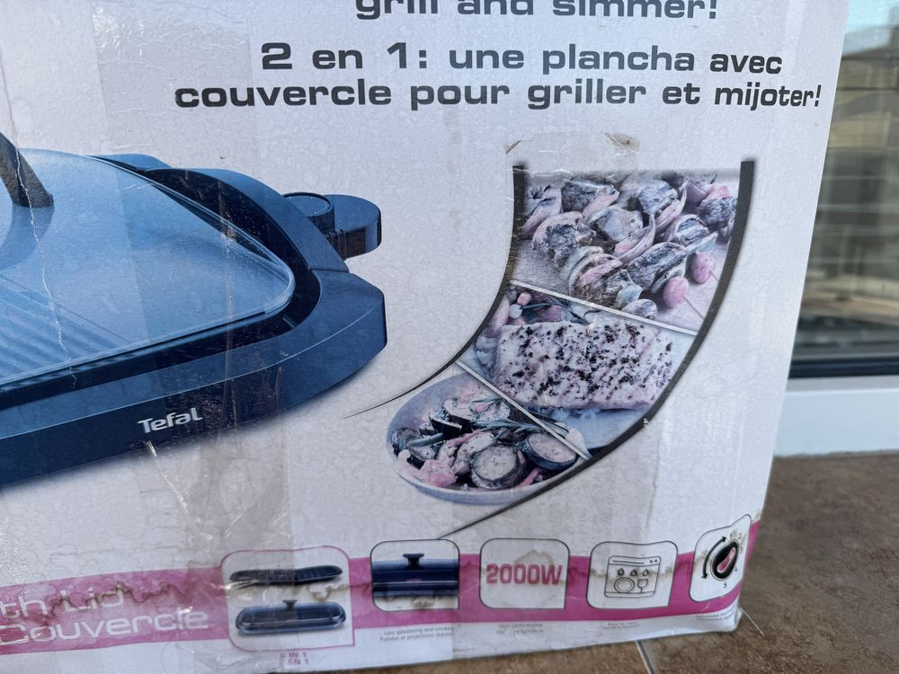 Скара Tefal стъклен капак, ползвана 4 пъти, готвиш с по-малко мазнини