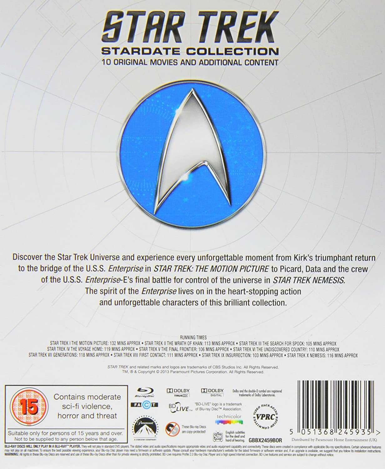 Star Trek: Stardate Collection - Movies 1-10 Blu-ray 1979 fara SUB RO