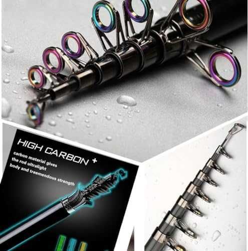 Ултралека въдица 99% карбон телескопична 2.1M за риболов супер твърда