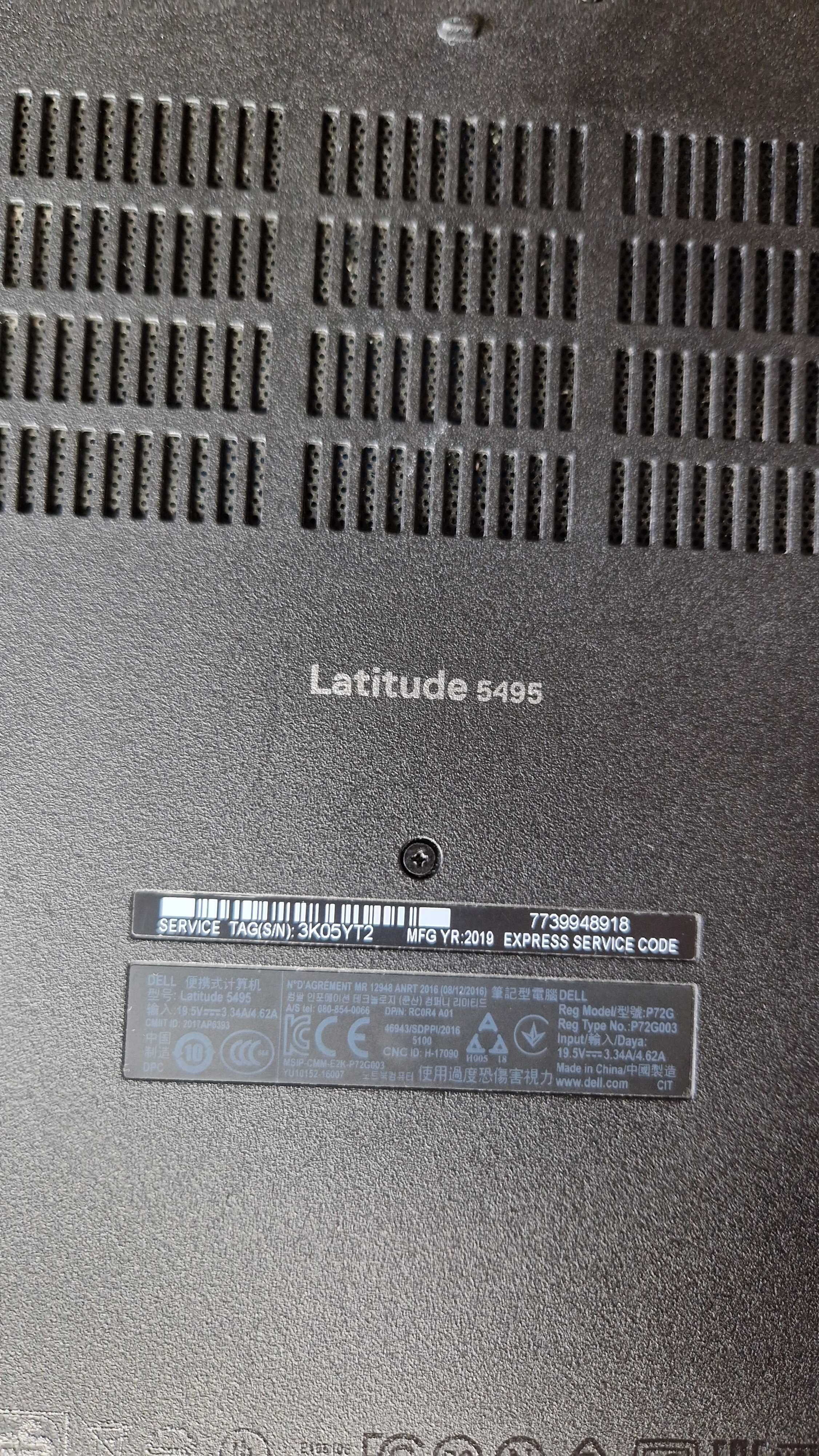 Лаптоп Dell Latitude 5495 - AMD Ryzen 3 PRO 2300U, 16GB RAM, 256GB SSD