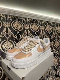Custom Nike Air Force 1 Gold Rope Laces