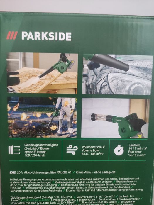 Suflanta frunze Parkside pe acumulator de 20 V