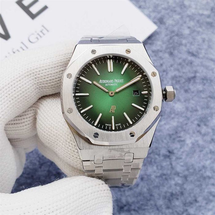 Автоматичен мъжки часовник Audemars Piguet Royal Oak Jumbo Green