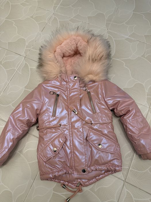 Geaca fete groasa roz 2 ani