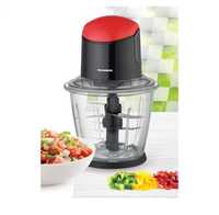 Tocator electric Heinner 500 W, Bol sticla 1.5 Litri, 3 cutite inox.