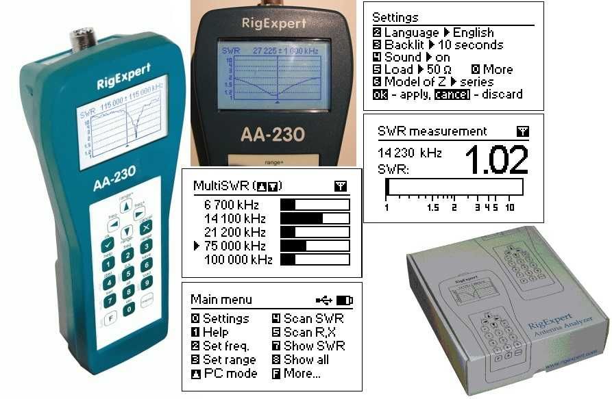 Analizor pentru reglat antene Statii Radio RigExpert AA-230