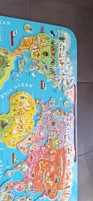 Детски пъзел "карта на света"