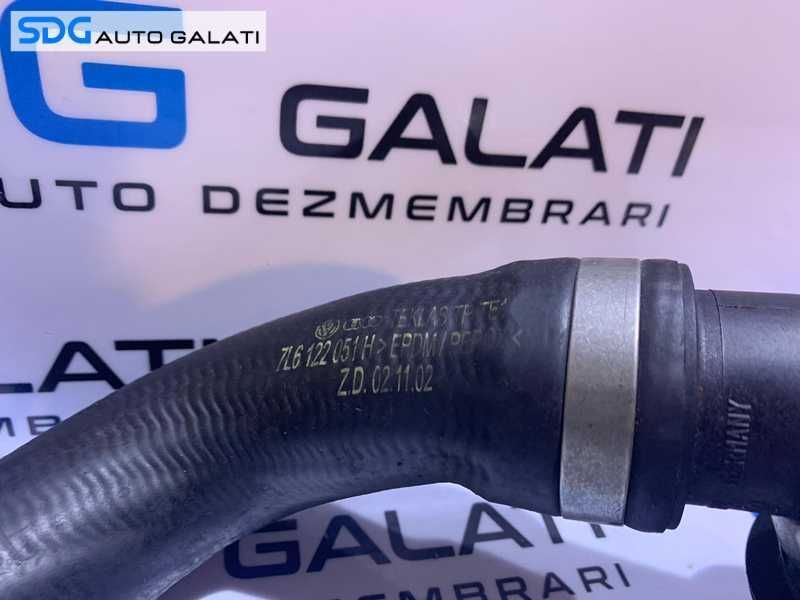 Furtun Conducta Radiator Apa cu Senzor Temperatura Apa VW Touareg 2.5 TDI BAC BLK BPD BPE 2003 - 2010 Cod 7L6122051H