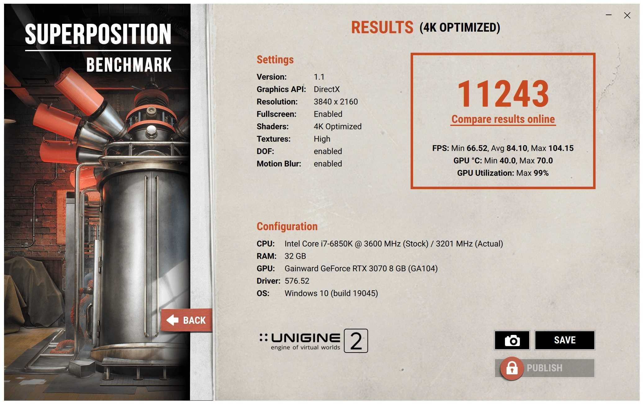 ТОП състояние Видео карта GPU Gainward RTX 3070 Phantom GS 8GB GDDR6