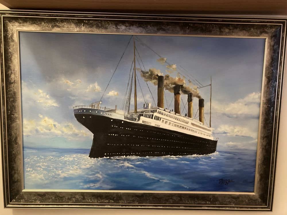 Tablou pictat in ulei, titanic