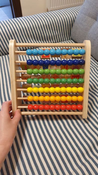 Jucarie educativa 2 in 1, abac si cuburi