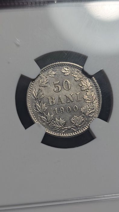 Moneda 50 bani 1900 MS64 FARA crengute