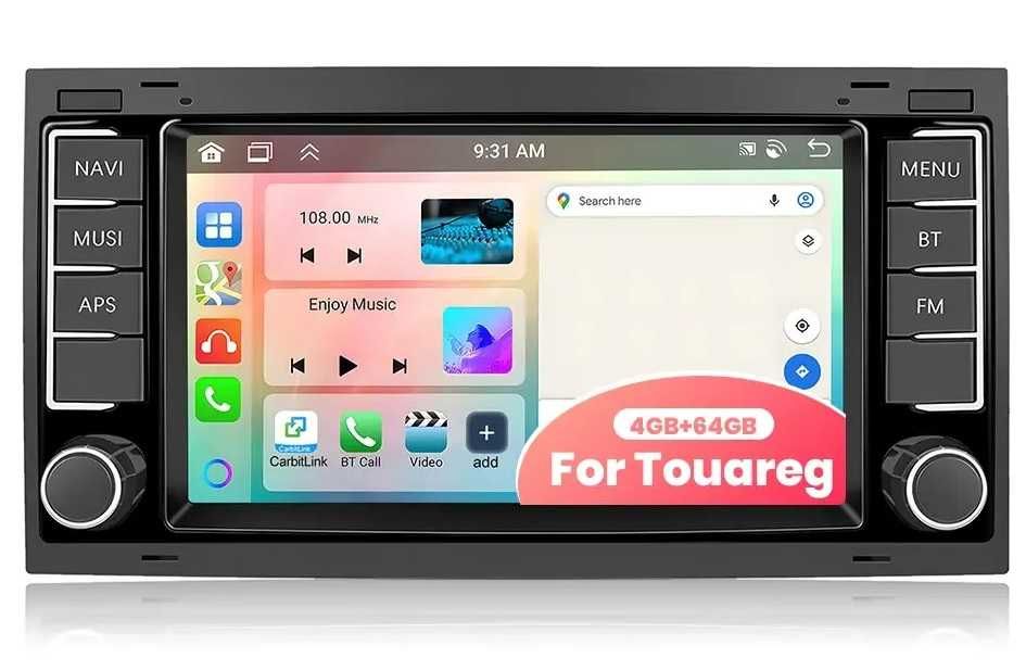 Мултимедия Двоен дин VW TOUAREG Transporter Multivan навигация Android