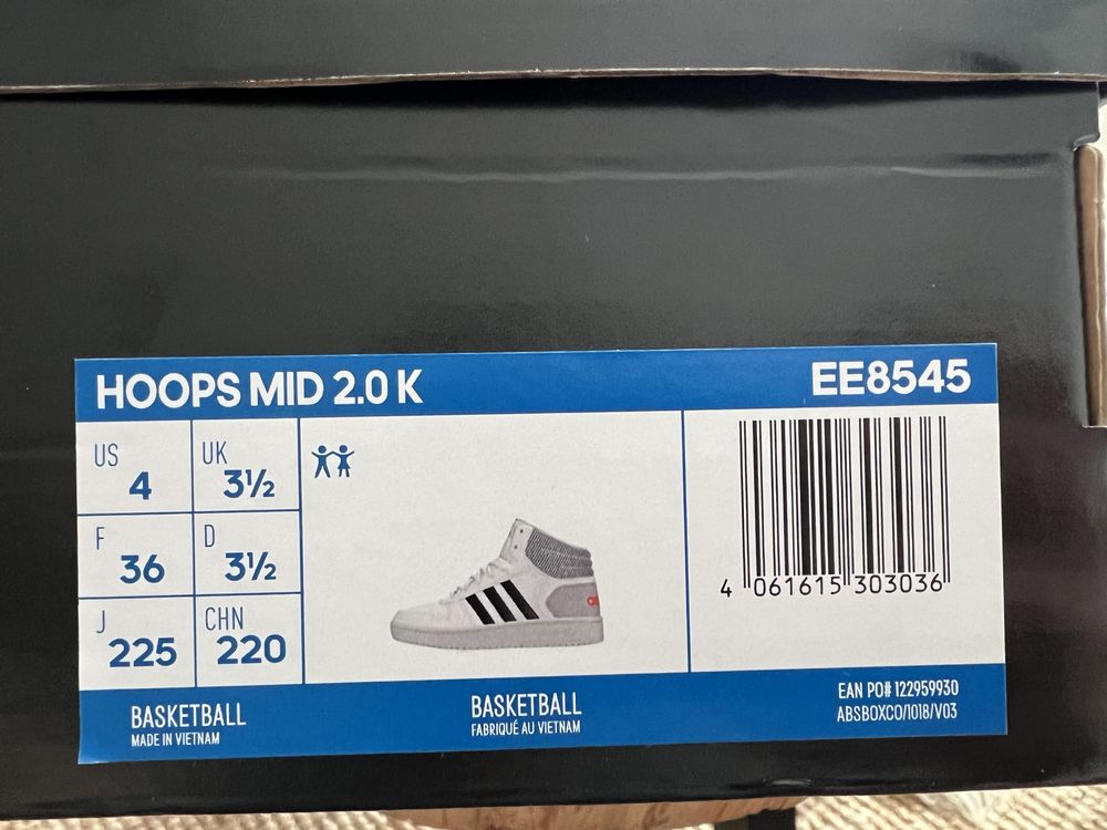 Adidas Hoops Mid 2.0 marimea 36