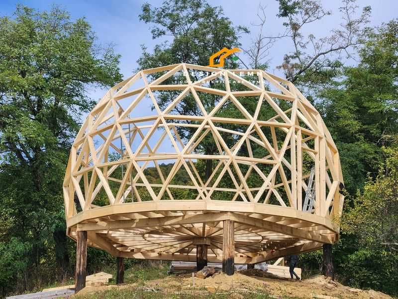Cupola, Iglu, Dom geodezic - 10m diametru,130 mp