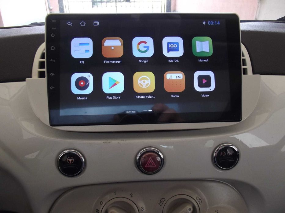 Navigatie Android Carplay Fiat 500 WiFi Internet Waze YouTube