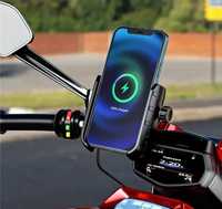 Încărcător motocicleta Wireless și USB C telefon mobil smartphone