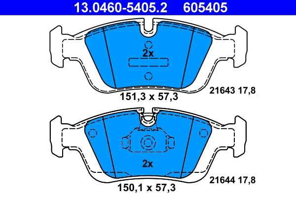 BMW 36 Накладки дискови ATE, Brembo, Delphi