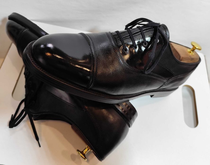 Pantofi oxford 44 cap toe Bentley piele naturala moale