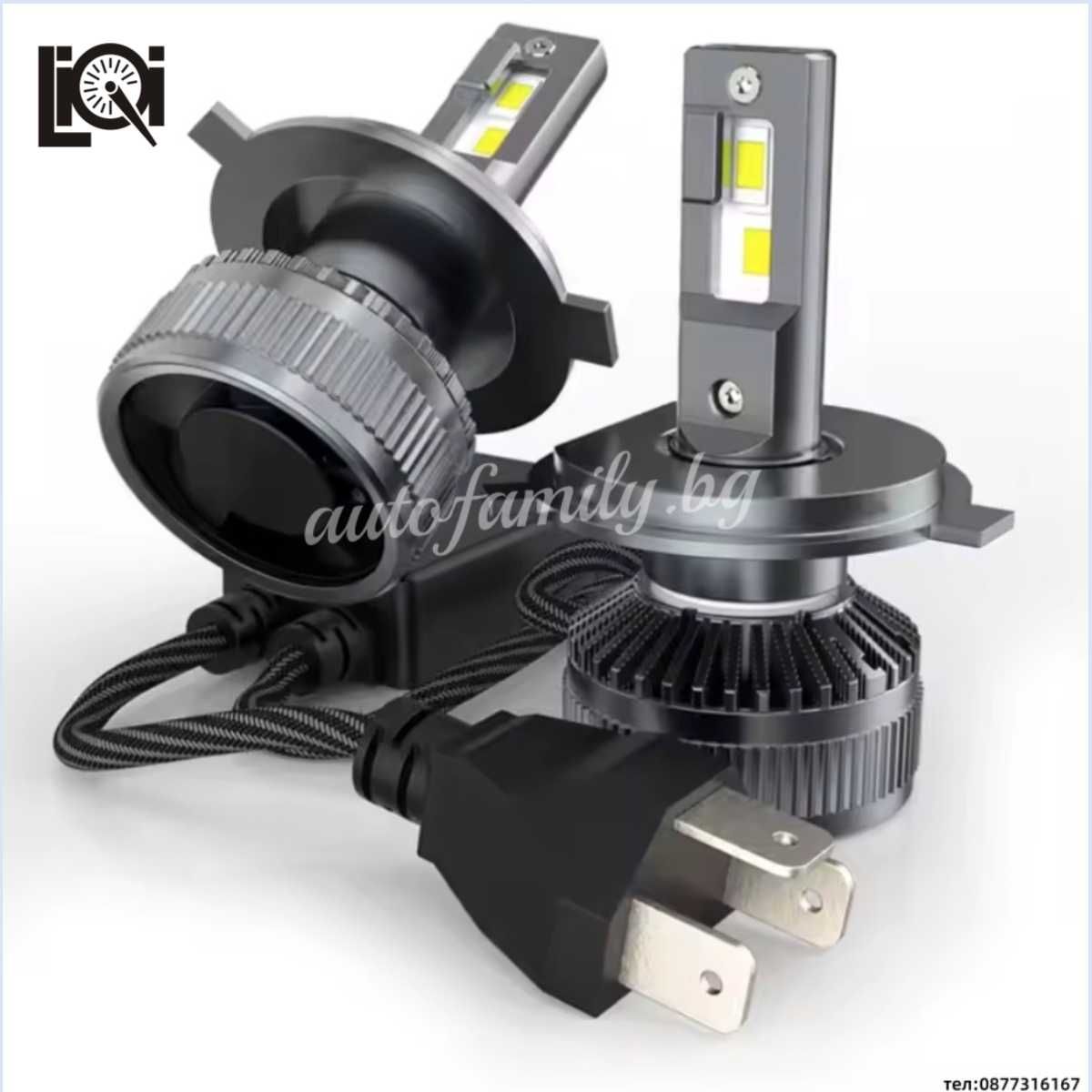 H4 Canbus LED, 6000k, 110W, яркост 12000 Lm, 12V