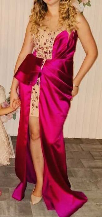 Rochie eleganta ocazie marime L/XL 42 roz femei moderna