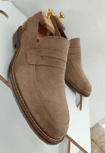 Pantofi loafer 45 penny premium Senator NOI piele naturala moale