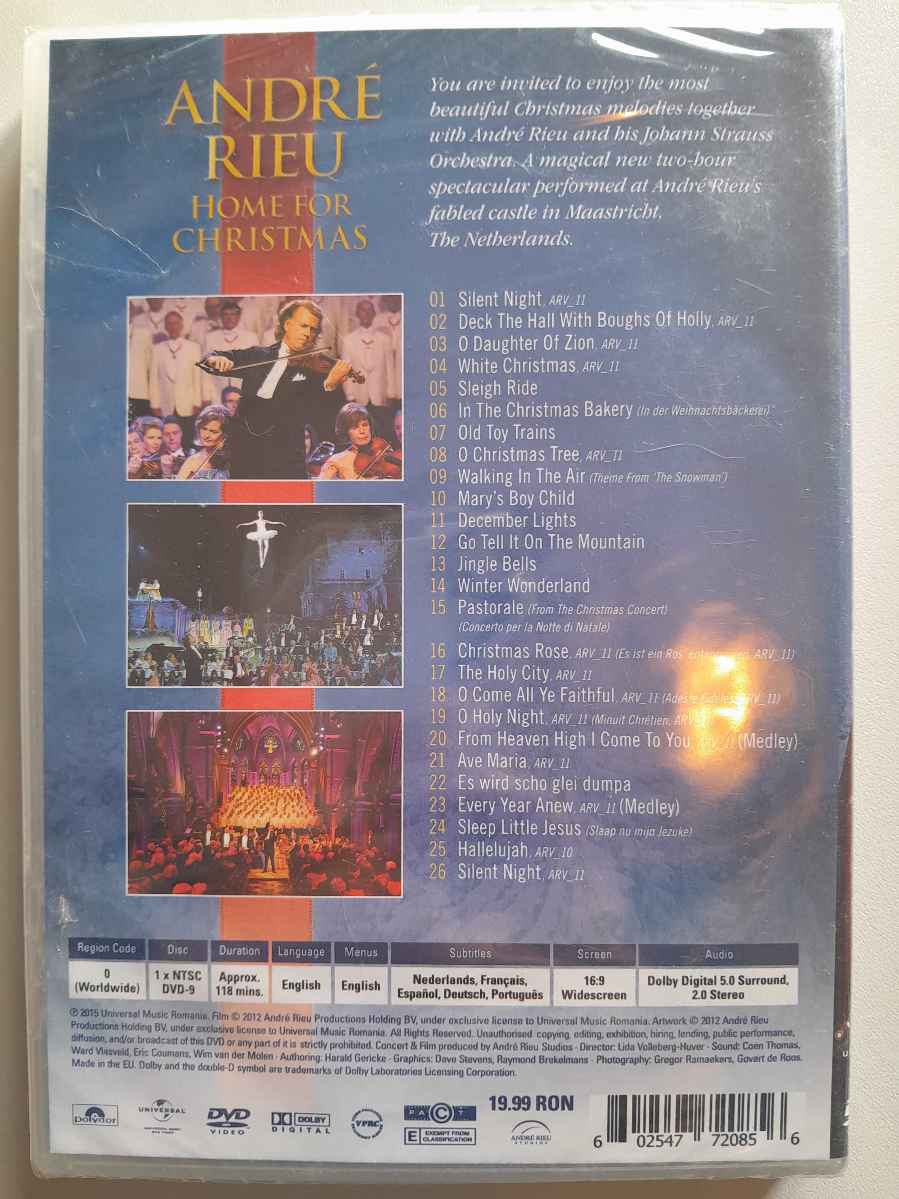 DVD André Rieu - Home for Christmas, 118 minute