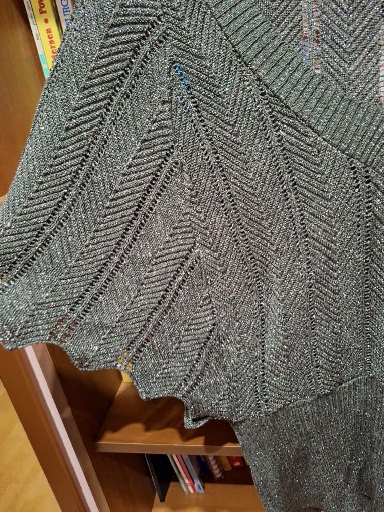 Cardigan argintiu
