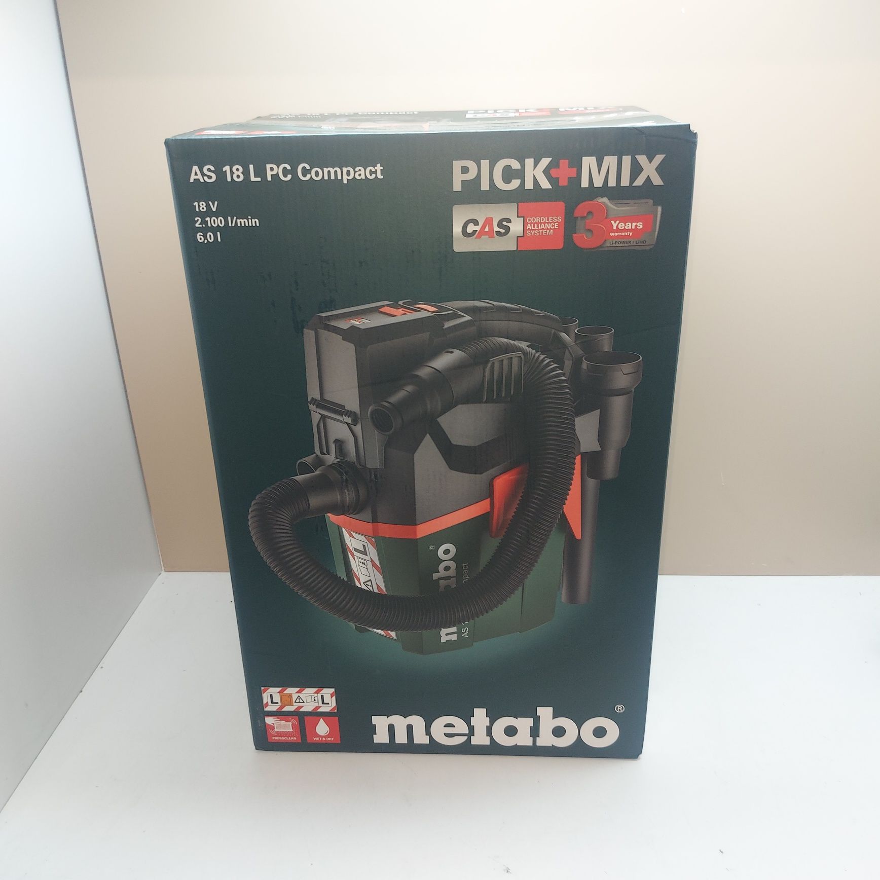 ПРОМОЦИЯ.Акумулаторна прахосмукачка Metabo AS 18 L PC Compact