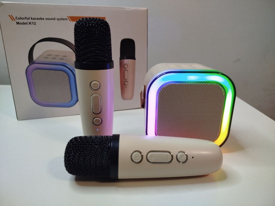 Colorful K12 - Яркая караоке колонка с микрофоном, RGB, Bluetooth