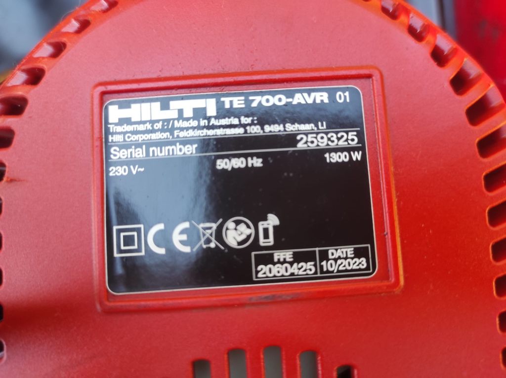 Demolator HILTI TE 700-AVR  fabric. 2023 luna a 10 a