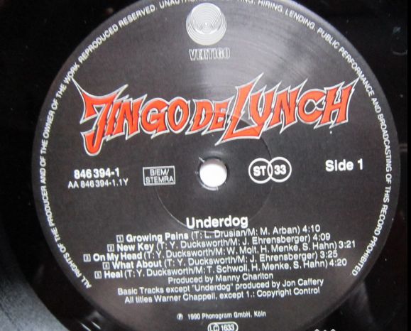 Jingo De Lunch-Underdog -made in Germany 1990-Hard Rock, Punk